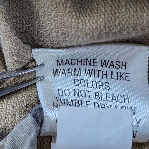 Vintage Mossimo Jacket Mens L Tan Canvas M65 Military Button Zip Distressed - Picture 8 of 12